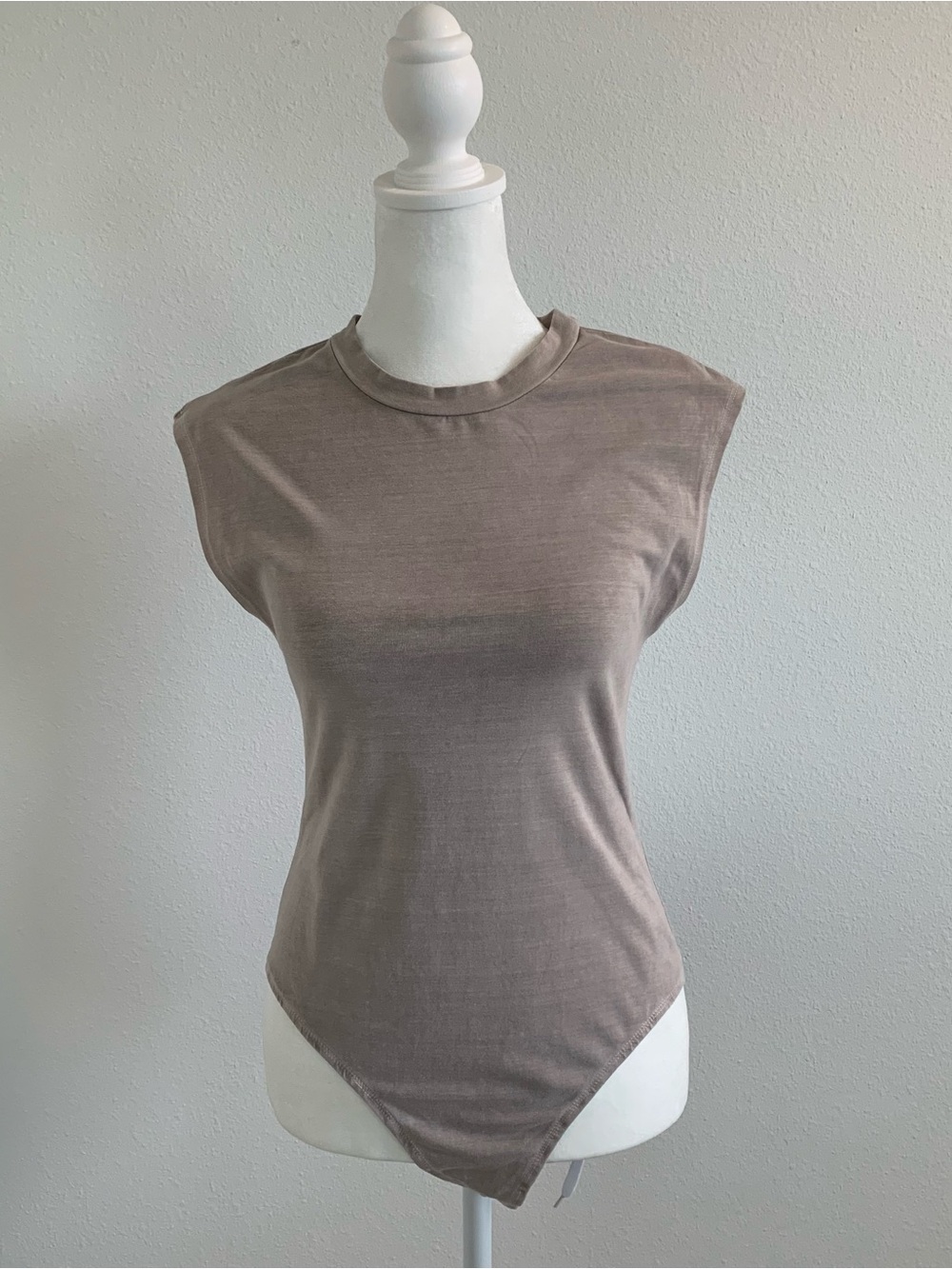 Zara One-Piece Bodysuit in Mauve Taupe